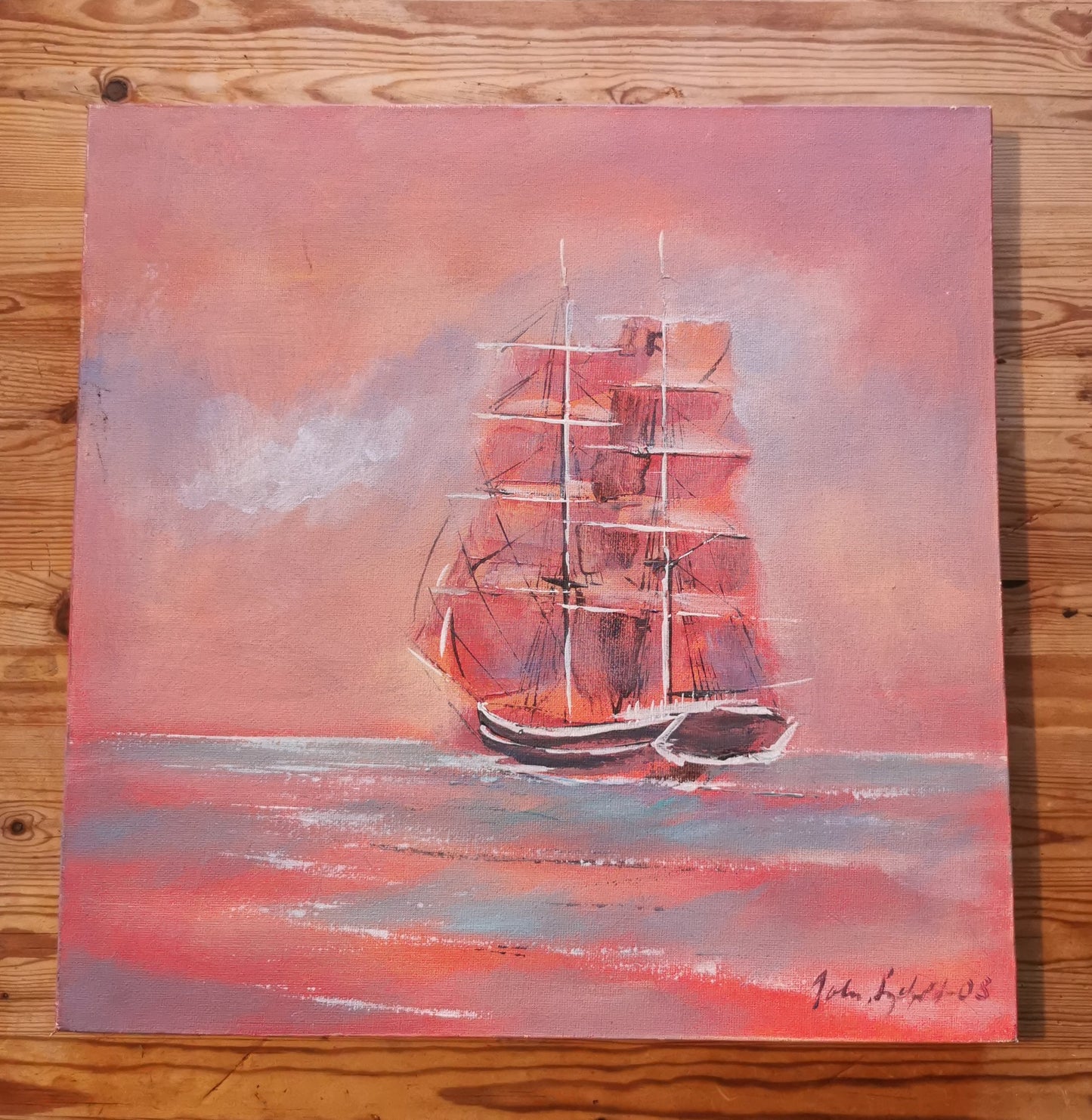 Maalaus "Red of The Evening" by John Sychold