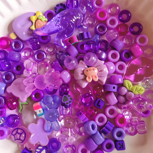 Hermohali täytepakkaus (muovi- ja akryylihelmet) violetti