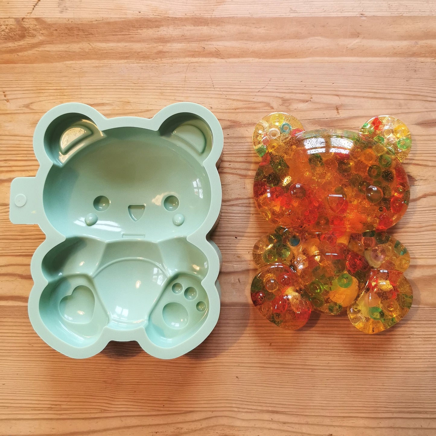 Hermohali 514 MEGA-nalle + MUOTTI (muovi- ja akryylitäyte, läpikuultava massa)