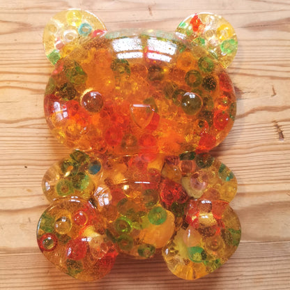 Hermohali 514 MEGA-nalle + MUOTTI (muovi- ja akryylitäyte, läpikuultava massa)