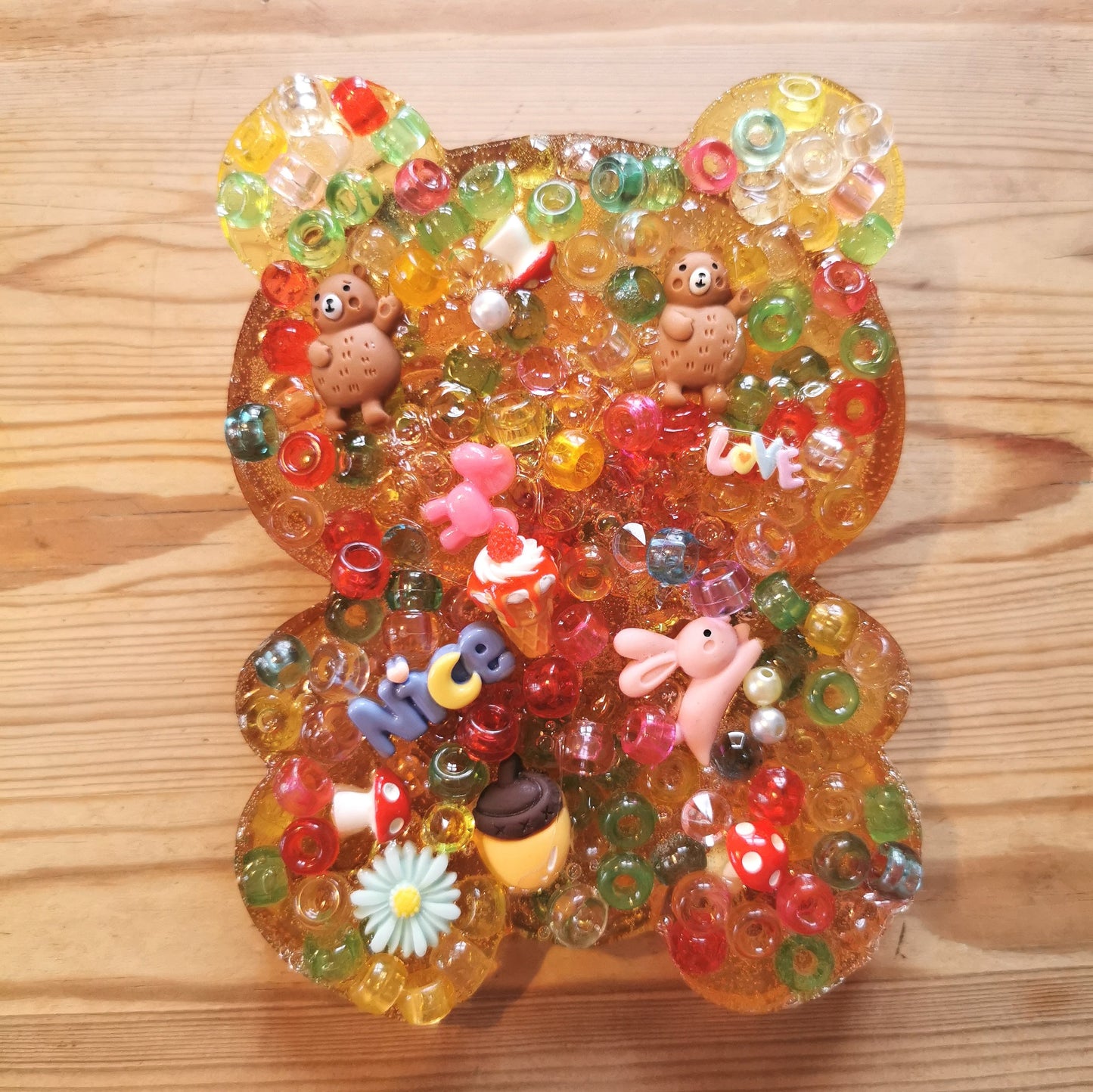 Hermohali 514 MEGA-nalle + MUOTTI (muovi- ja akryylitäyte, läpikuultava massa)